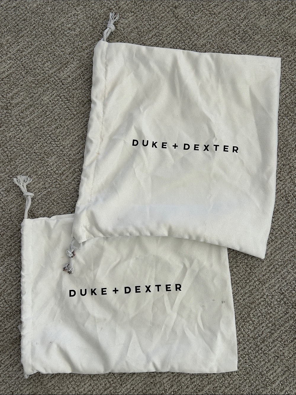 Duke + Dexter shoe bags
